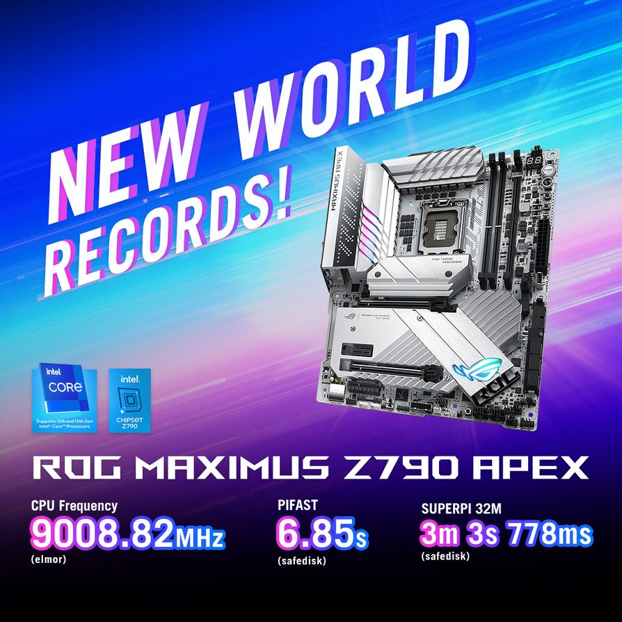 ASUS Overclockers Break the 9 GHz Barrier